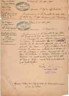 VP12.708 - PARIS 1901 - 2 Lettres De La Cie Des Chemins De Fer De L'Est Ligne De VINCENNES - VALENTON à MASSY PALAISEAU - Chemin De Fer