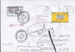 TP N° 504 + Divers  SUR LETTRE  DU 22.6.98 POUR L'ALASKA - Briefe U. Dokumente