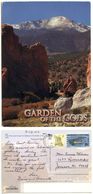 United States 2002 Postcard Colorado Rockies - Garden Of The Gods & Pikes Peak - Rocky Mountains
