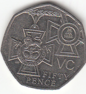 Great Britain UK 50p Coin Victoria Cross 2006 (Small Format) Circulated - 50 Pence