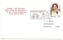 Australia 1980 Gawler To Mt. Pleasant Mail Coach Re-enactment Commemorative Cover - Storia Postale