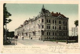 T2 1903 Temesvár, Timisoara; Gyárváros, Liget út, Villamos. Kiadja Uhrmann Henrik / Parkstrasse / Street View, Tram - Non Classés