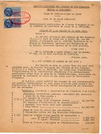 VP12.718  PARIS - Acte De 1952 - Entre La S.N.C.F Ligne De PORT DE PILES X BLANC - Gare De LE GRAND PRESSIGNY & MITTAINE - Ferrovie