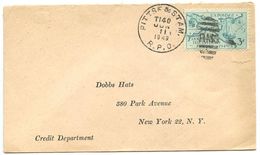 United States 1949 Cover To New York NY W/ Pittsf & Stam. R.P.O. Postmark - Sonstige & Ohne Zuordnung