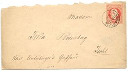 Austria 19th C. 5kr Josef Postal Envelope Radgastein To Ischl - Covers