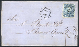 123 ARGENTINA: GJ.41, On Folded Cover Sent From GUALEGUAYCHU To Buenos Aires On 8/AU/1875, VF Quality! With Alberto Sola - Other & Unclassified