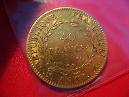 Napoléon Ier - 40 Francs An XI A - Coin Fissuré Et Flan Pelé - 40 Francs (or)