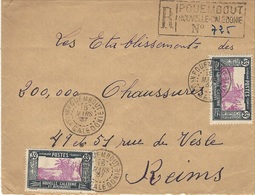 1937- Enveloppe RECC. De POUEMBOUT  ( Type Provisoire ) Affr; 35 X 5 =1,75 F  SUPERBE - Lettres & Documents