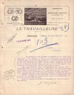 VAR - COTIGNAC - COOPERATIVE DE PRODUCTIONS AGRICOLES , VINS , HUILES , FIGUES - " LA TRAVAILLEUSE " - LETTRE - 1915 - Agriculture
