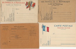 LOT DE 4 CARTES MILITAIRES AUX  DRAPEAUX - 1914-18 NEUVE  - TB - Storia Postale