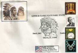 Iowa People, Tribu D'Indiens D'Iowa, Enveloppe Souvenir 2007 - American Indians