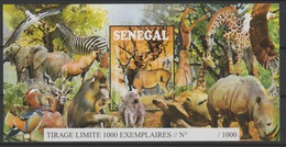 Sénégal 2015 Bloc IMPERF NON DENTELE VARIETE SANS VALEUR FACIALE WITHOUT FACE Mi. Bl. 109 Faune Menacée Threatened Fauna - Storks & Long-legged Wading Birds