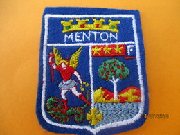 Ecusson Tissu Ancien à Coudre/Ville De MENTON  / Alpes Maritime/  Années 1970-1980                ET232 - Patches