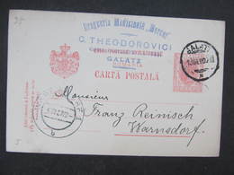 GANZSACHE Galati - Warnsdorf Drogueria Theodorovici 1907 ////  D*33519 - Storia Postale