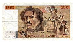 BILLET DE 100 FRANCS DELACROIX 1991 / M.192.... 2 SCANS - 100 F 1978-1995 ''Delacroix''