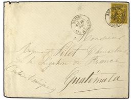 1892 FRANCIA. 1881 (Nov 28). Cover At 'Voie De Mer' 35 C. Rate To The French Legation In Guatemala Bearing Single 1878 T - Sonstige & Ohne Zuordnung