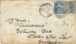 1893- Cover From Sydney To England  Fr.  2 + 1/2 Pence - Brieven En Documenten