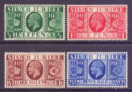 GB Scott 226/229 - SG453/456, 1935 Silver Jubilee Set MH* - Unused Stamps