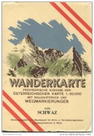 119 Schwaz 1947 - Wanderkarte Mit Umschlag - Provisorische Ausgabe Der Österreichischen Karte 1:50.000 - Herausgegeben V - Wereldkaarten