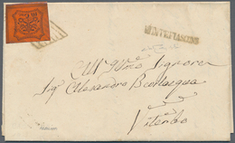 00720 Italien - Altitalienische Staaten: Kirchenstaat: 1867, MONTEFIASCONE: 10 Cents. Orange Vermilion On - Kirchenstaaten