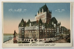 CANADA QUEBEC - CHATEAU FRONTENAC AND CHAMPLAIN MONUMENT - Québec - La Cité