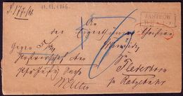 Pommern Germany Poland 1866, Letter From Jastrov - Jastrowie To Ratzebuhr  - Okonek, Auslagen W438 - ...-1860 Prephilately