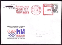 Russia  - USSR, 1989 Slovakia.1996, Bratislava Meter Mark, Philatelic Exhibition Of Olympfila. Postal Stationery R86 - Lettres & Documents