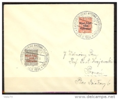 POLOGNE N° 373A+373B SUR LETTRE OBLITERES DE L'EXPO PHIL DE 1934 DE KATOVICE SUPERBE - Cartas & Documentos