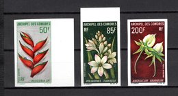 COMORES PA N° 26 à 28  NON DENTELES NEUFS SANS CHARNIERE COTE 50.00€  FLEUR - Luftpost