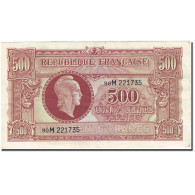 France, 500 Francs, 1943-1945 Marianne, 1945, 1945-06-04, TTB+, Fayette:VF11.2 - 1943-1945 Maríanne