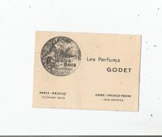 CARTE PARFUMEE ANCIENNE SOUS BOIS DES PARFUMS GODET PARIS -NEUILLY - Anciennes (jusque 1960)