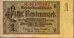 ALLEMAGNE – Rentenbankschein – 1 Rentenmark – 30/01/1937 - 1 Rentenmark