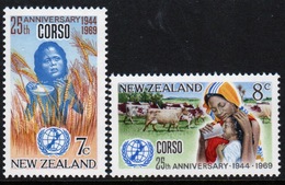 New Zealand Set Of Stamps Issued In 1969 To Celebrate The 25th Anniversary Of Corso. - Ongebruikt