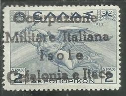 ITACA 1941 CEFALONIA MITOLOGICA  2 DRACME DRX MLH FIRMATO SIGNED - Cefalonia & Itaca