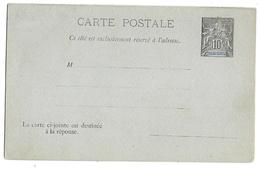 ENTIER POSTAL.... 10 CTS .DIEGO SUAREZ... AVEC CARTE REPONSE ...ETAT NEUF. VOIR SCAN - Lettres & Documents