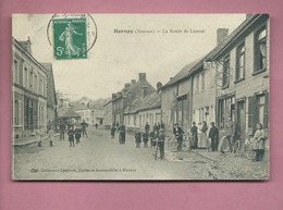 CPA   -   Hornoy  -(Somme) - La Route De Liomer  -  (café , Vélo , Bicyclette ) ) - Hornoy Le Bourg