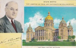 Iowa Des Moines State Capitol Building 1952 - Des Moines
