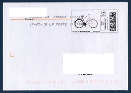 Montimbrenligne Vélo Lettre Verte Sur Enveloppe Du 17/07/18 - Printable Stamps (Montimbrenligne)