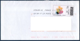 Montimbrenligne Moche Et Méchant 2017 Lettre Verte Sur Enveloppe - Printable Stamps (Montimbrenligne)