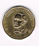 &-  DOMINICAANSE  REPUBLIEK  1 PESO  2002 - Dominicaine