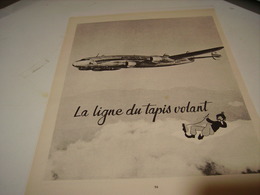 ANCIENNE PUBLICITE LIGNE AERIENNE TAPIS VOLANT AIR INDIA 1953 - Advertisements