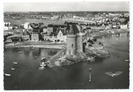 CPSM ST SAINT SERVAN, LA FRANCE VUE DU CIEL..., VUE AERIENNE, TOUR ET CALE SOLIDOR, EMBARCADERE DU BAC POUR DINARD, 35 - Saint Servan