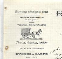 Facture Lettre 1906/ BELGIQUE / CURFOZ  NOIREFONTAINE / BRIDOUX-DELVENNE / Charonnage / Voitures De Boucher - Straßenhandel Und Kleingewerbe