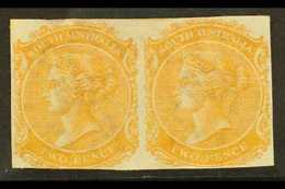 SOUTH AUSTRALIA 1876 2d IMPERF PLATE PROOF PAIR Printed In Pale Orange On Watermarked Paper, Unused & Without Gum. Lovel - Autres & Non Classés