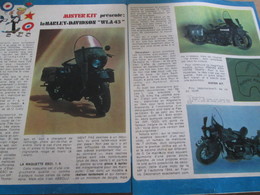 Page Issue De SPIROU Années 70 / MISTER KIT Présente : DOUBLE PAGE / MOTO HARLEY DAVIDSON WLA 45 Par ESCI 1/9e - France