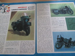 Page Issue De SPIROU Années 70 / MISTER KIT Présente : DOUBLE PAGE / MOTOS US HARLEY-DAVIDSON WLA 45 Par ESCI 1/9e - France