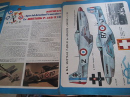 Page Issue De SPIROU Années 70 / MISTER KIT Présente : DOUBLE PAGE / SPECIAL AVIATION FRANCAISE LE MUSTANG P-51D/K Par H - France