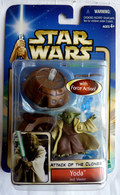 STAR WARS 2002 BLISTER ATTACK OF THE CLONE FIGURINE  YODA Jedi Master Blister US - Episode II