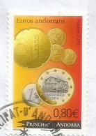 ANDORRA. Mise En Circulation Des Premières Pièces En Euro En ANDORRE, Oblitéré Sur Fragment Lettre - Used Stamps