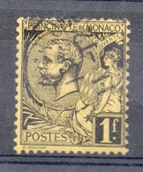1891  MONACO  1 F. Nero Su Giallo - Nuevos